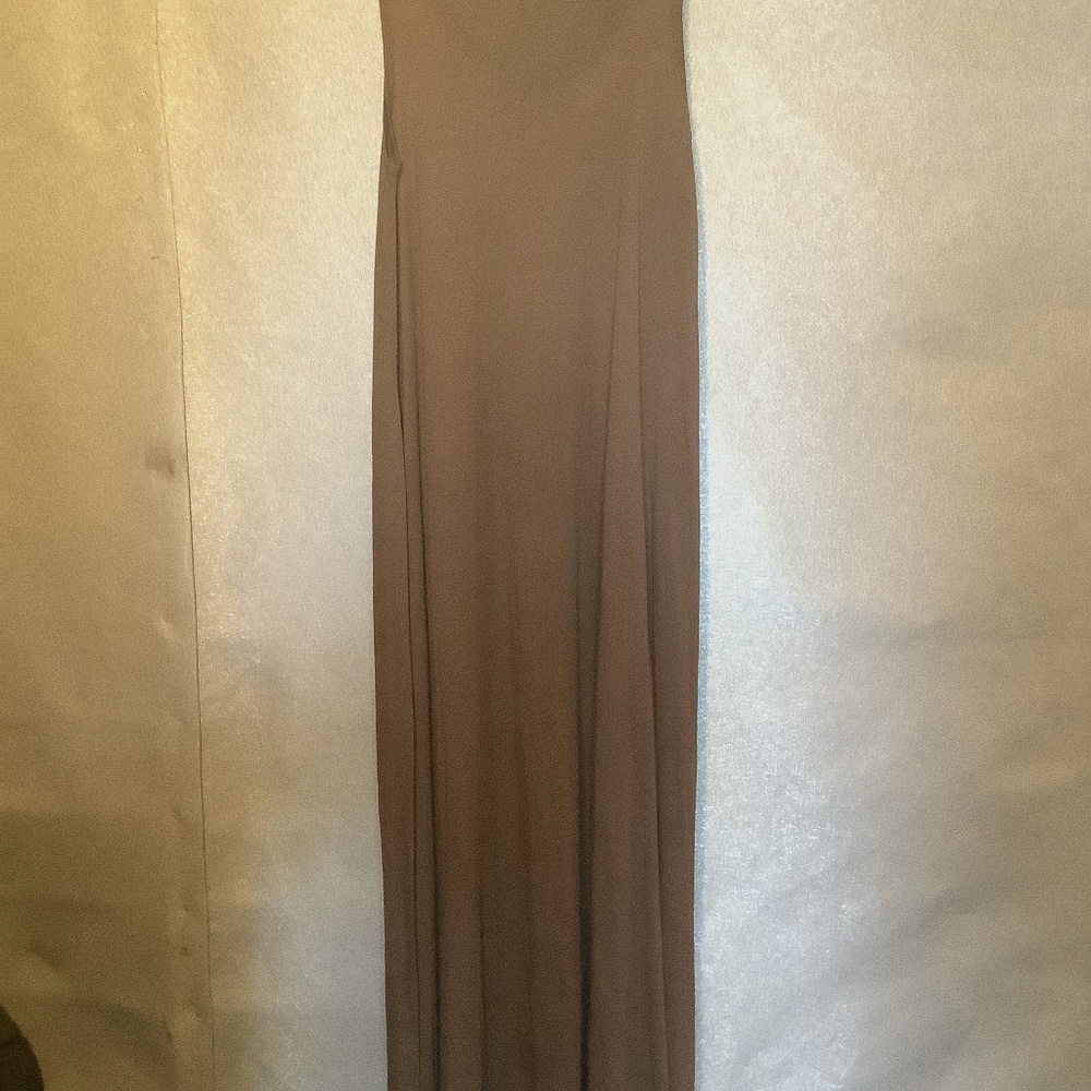 NWOT soft surrounding brown Maxi dress w pockets brown tall full length long - Picture 4 of 10